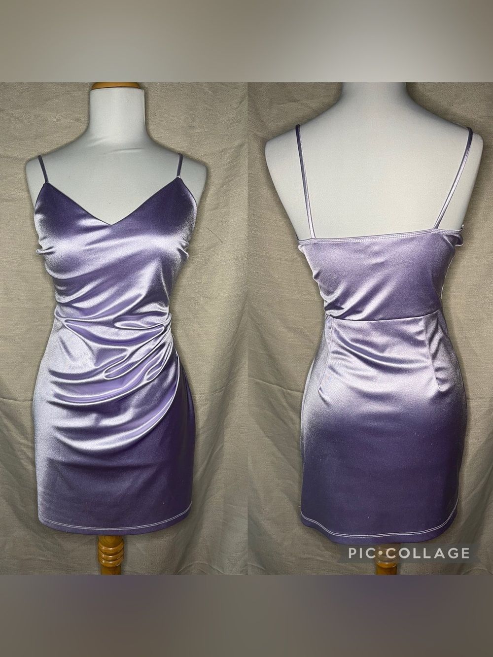 Windsor Lilac Satin Mini Slip Dress